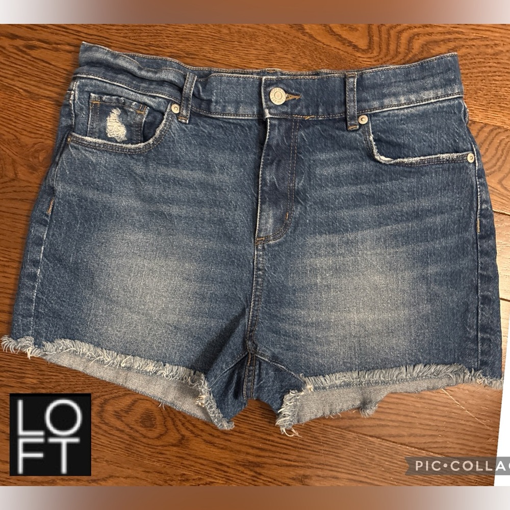 Loft denim shorts w raw edge. Great condition